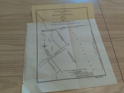 1900 Map Diagram Calumet Harbor Illinois Steel Company Lake Michigan 