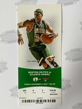 2007 Atlanta Hawks at Boston Celtics Ticket 11/9/07 Championship Season