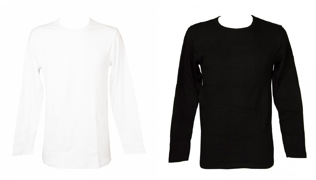 Camiseta ropa interior camisa para hombre invierno algodón interlock orgánico ma