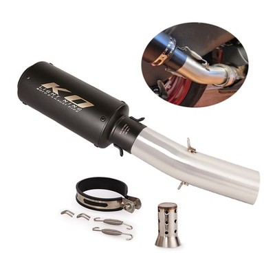 ZX6R 2009-2026 Black Muffler Tips For Kawasaki Ninja ZX636 Exhaust Mid Link Pipe