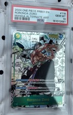 Bandai One Piece CCG Roronoa Zoro Manga AA Foil PRB01 118 EN PSA 10 2024
