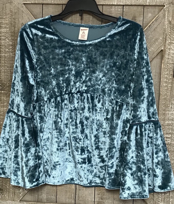 Girls Velour Top Shirt Size 10/12 NWT