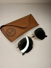 Ray Ban Hexagonal Flat Sunglasses - Silver Mirror