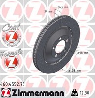 1X Bremsscheibe Formula Z Zimmermann 460.4552.75 FüR Porsche 911 992 GT3 992810