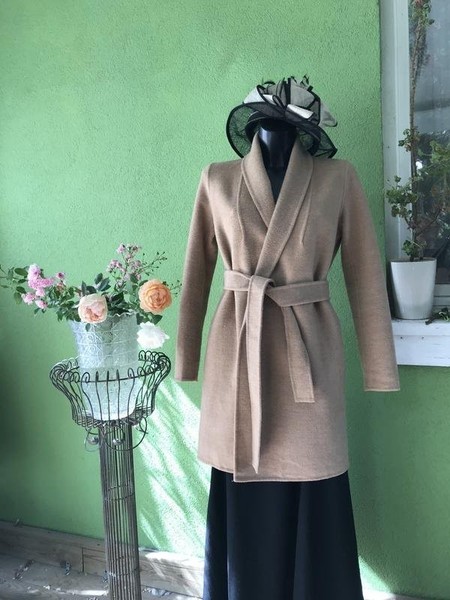 Women Massimo Dutti Coat Beige Polyamide 32