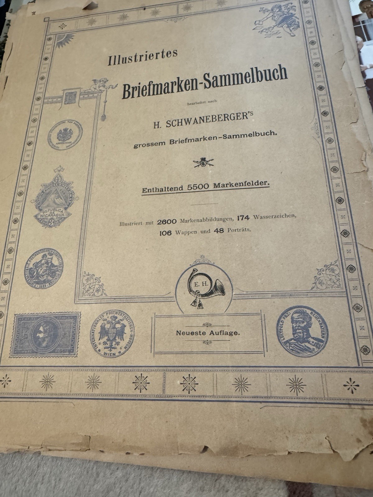 Vintage Stamp Collection Album – Worldwide & U.S. Stamps – Estate Find