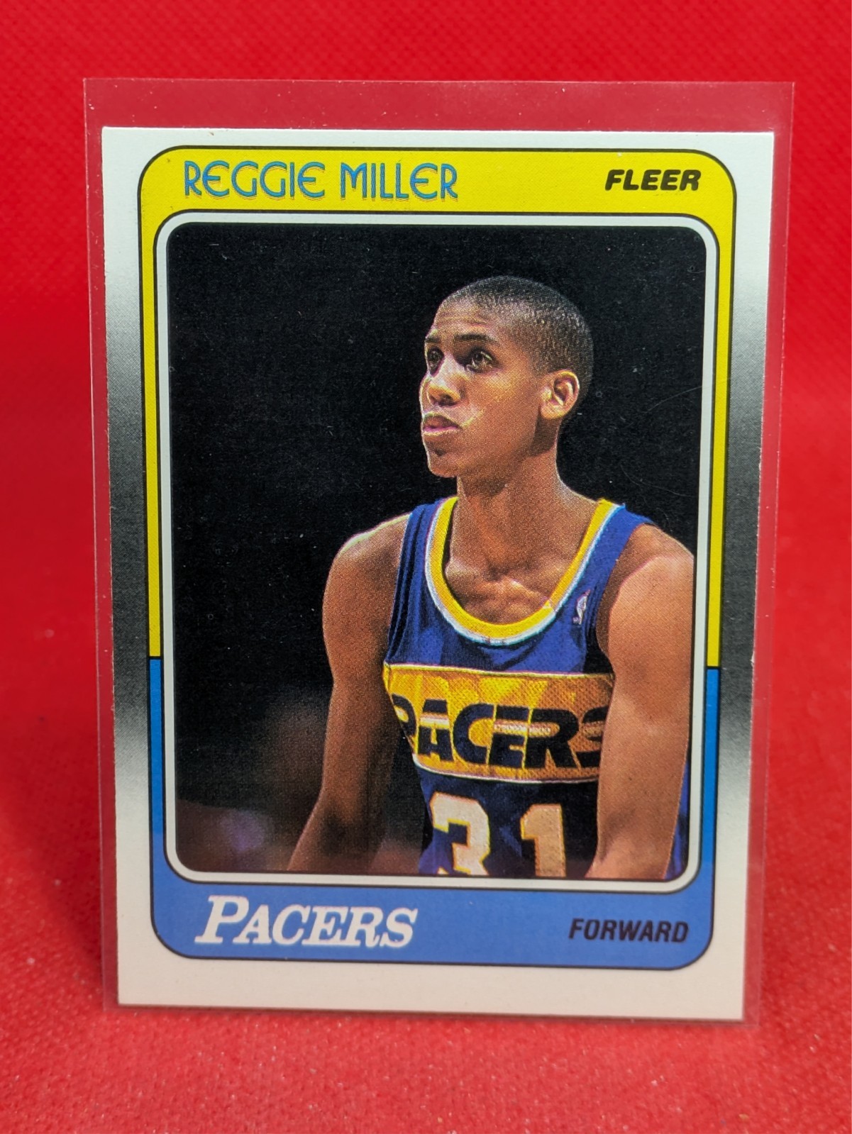 Reggie Miller 1988-89 Fleer Rookie Card RC #57 Indiana Pacers HOF