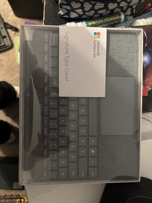 Microsoft Surface Go Signature Type Cover Alcantara Gray Backlit QWERTY Keyboard