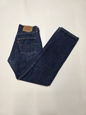Levi's 501XX Jeans W28 L30 Dark Blue Original Straight Button Fly Made In Mexico