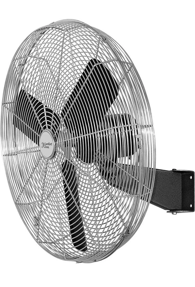 Durable 30" Metal Oscillating Industrial Wall Fan with Adjustable Angle Control - Image 3 of 4