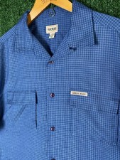 Vintage 1990s Guess Jeans Button Down Short Sleeve Shirt Men s XL Blue Retro