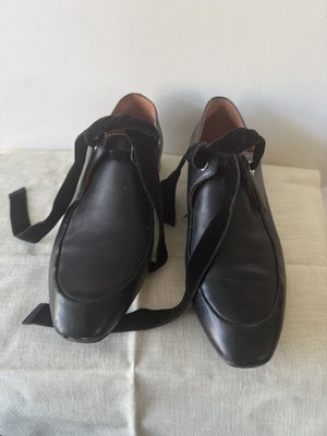 Phillip Lim Women's Black Leather Loafers with Velvet Strap