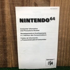 Consumer Information Precautions Booklet N64 Nintendo 64 Manual #0-83