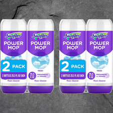  4 Pack Swiffer Power Mop Floor Cleaner Refill, Fresh Scent, 50.6 oz.