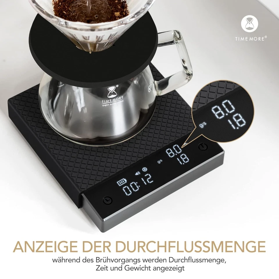 TIMEMORE Black Mirror Basic Pro Digitale Kaffeewaage mit Timer Barista Waage - Bild 2 von 4