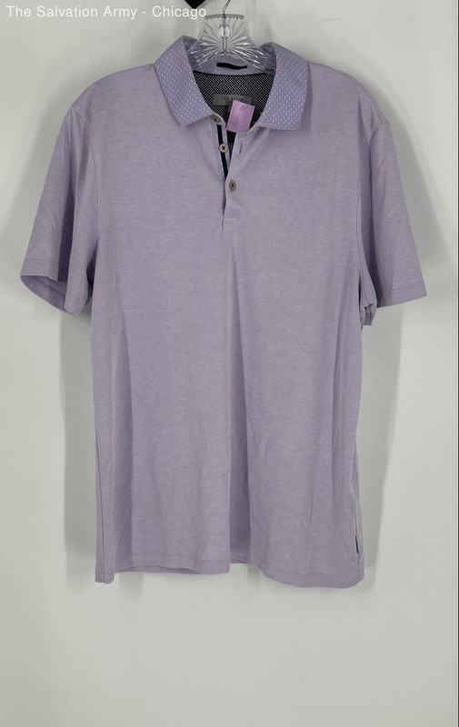 Ted Baker Mens Purple Collared Short Sleeve Casual Polo Shirt Size 4