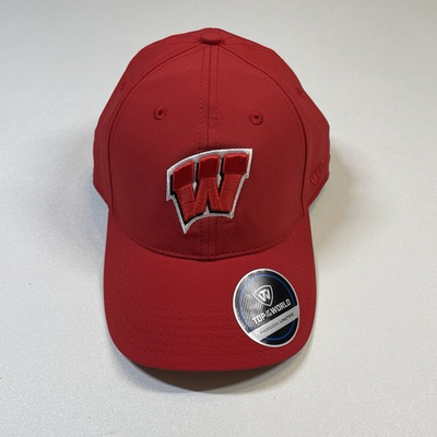 #ad Wisconsin Badgers Hat Cap Men’s Red Strapback Football NCAA NEW $17.37
