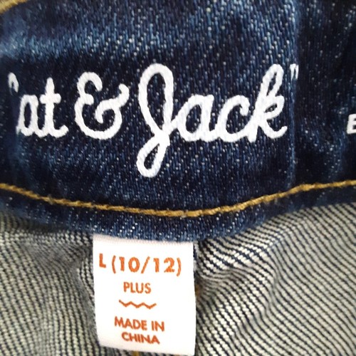 Pantalones Cortos Jean Cat & Jack Niñas Talla Grande (10/12) Plus Envejecidos Lavado Oscuro NUEVO - Imagen 5 de 6