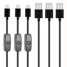 Type-C USB Cable for Raspberry Pi 4 B with ON/OFF Power Switch, Replacement f...