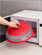 1pc Foldable Microwave Splash Cover ? Heat-Resistant, Oil-Proof Food Lid