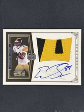 2010 National Treasures - Emmanuel Sanders /99 - Rookie Patch On-Card Auto (RC). rookie card picture