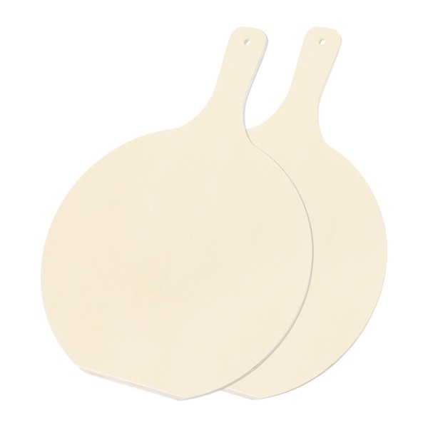 Pizzabrett Holz Pizzaschieber Birke Pizzaschaufel Kitchenware Mit Griff 2Er, M-image