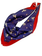 21"X21" Dogs Print Pure Mulberry Satin Silk 12momme Scarf 53x53cm6-29