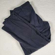 Wrangler Cargo Pants Mens 38x30 Navy Blue Relaxed Fit Straight Leg Cotton Twill