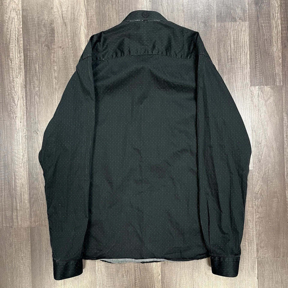 Y2K AU NOIR LIMITED EDITION /300 BLACK LONG SLEEVE BUTTON UP SHIRT SZ L (38) - Image 3 of 4