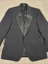 VTG Christian Dior Tuxedo Dinner Jacket Blazer Black Sz. 40