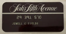 Vintage Saks Fifth Avenue Credit Card - Brown