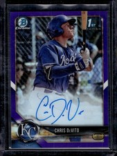 2018 Bowman Chrome #CPA-CD Chris DeVito Prospects Autographs Purple #/250