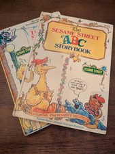 Vintage Hardcover Lot: 1974 The Sesame Street ABC  1973 1,2,3 Storybook