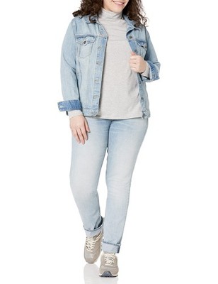 Rollkragenpullover Damen Langarm Übergröße Grau Meliert L Amazon Essentials