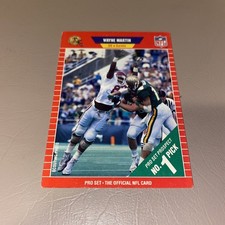 1989 Pro Set Football Wayne Martin Rookie Card #504. rookie card picture