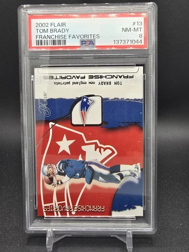 2002 Flair Tom Brady Franchise Favorites 13 Psa 8