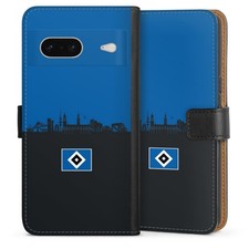 Klapphülle für Google Pixel 7  Handytasche Lederhülle Tasche HSV Hamburg Skyline