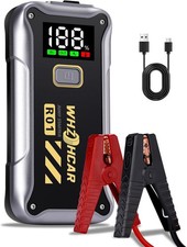 Booster Avviamento Auto 4000A 12V Starter Batteria Portatile con Schermo LCD