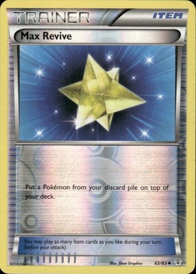 MAX REVIVE 65/83 GENERATIONS UNCOMMON REVERSE HOLO POKEMON 5BAN GRAPHICS