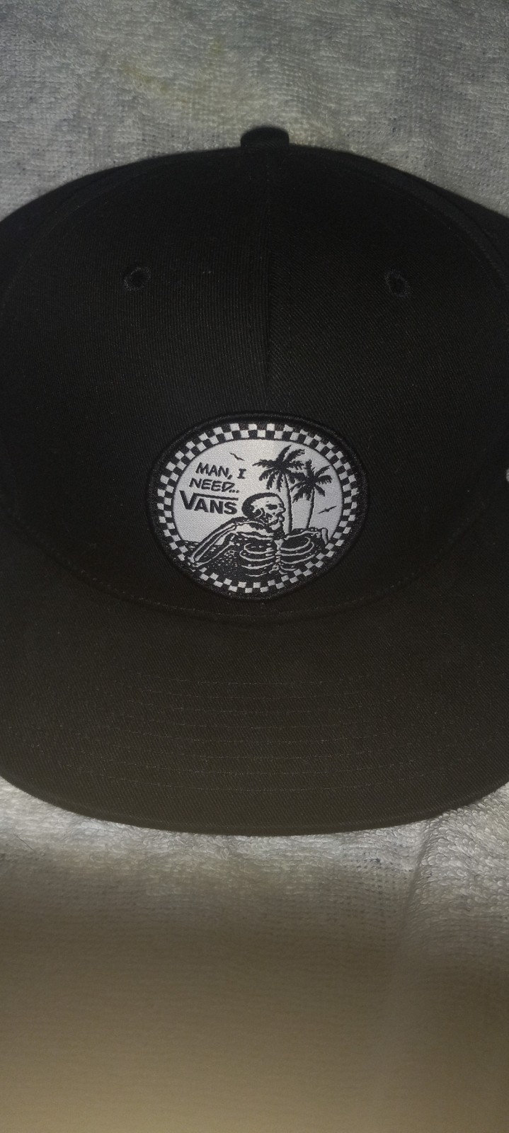 Vans Black Logo Patch Snapback Hat - image 1