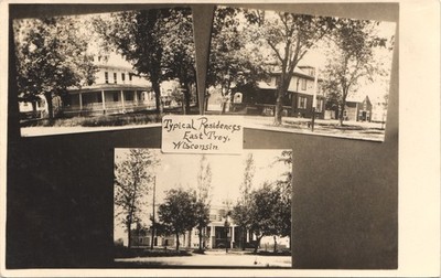 TYPICAL RESIDENCES east troy wi c1910 postcard wisconsin real photo rppc