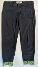 Rare Frank  Eileen WICKLOW Italian Chino Italian Performance Twill Pants Blue 6