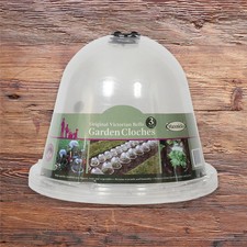 High Quality Haxnicks 3 x Original Victorian Bell Garden Cloches Plastic