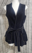 Latigo-West Leatherwear Leather Vest Tunic Belted USA Made Pockets 13/14