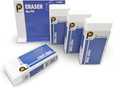 Prince 3 Pack Large Erasers, Eco-Friendly TPE Non-Pvc Smudge-Free Large Erasers,