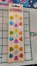 Vintage Sandylion Stickers Teddy Bears Rainbow New In Pack READ 