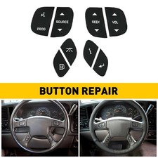 Steering Wheel Button Sticker Decal For 03-06 Gmc Yukon Cadillac Escalade Vinyl