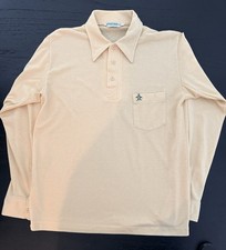 Vintage Grand Slam by Munsingwear Yellow Penguin Long Sleeve Polo Large USA