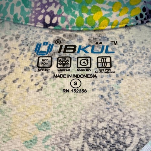 IBKÜL Womens Sleeveless Golf Dress Blue Green Abstract Animal Print UPF 50+ Zip - 第 3/9 張圖片