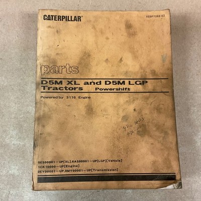CAT Caterpillar D5M & LGP PARTS MANUAL BOOK CATALOG TRACTOR BULLDOZER sn 5ES 6AS